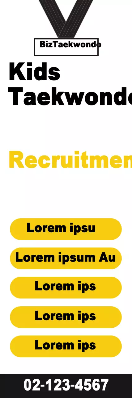 Banner de recrutamento de crianças simples amarelo