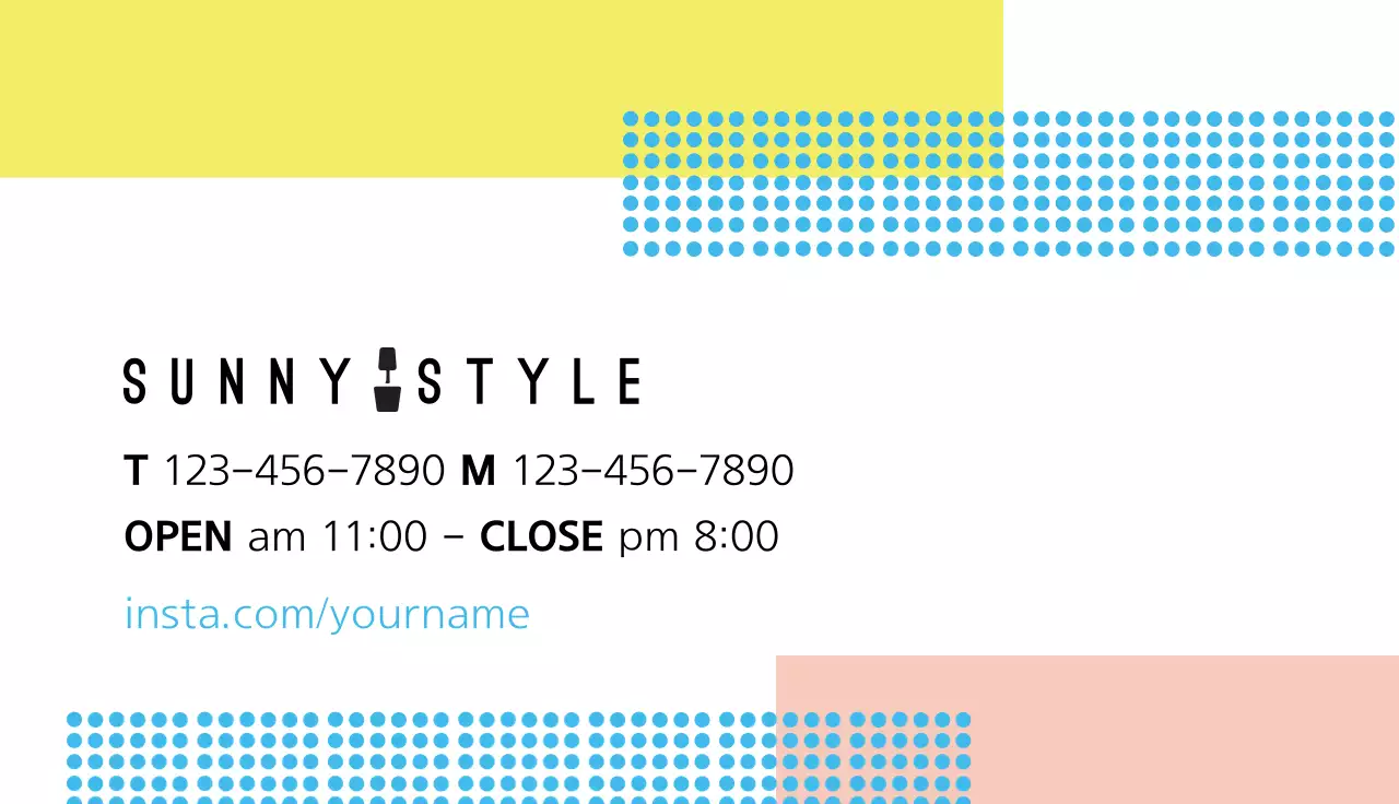 Yellow Modern Beauty Promotion Business Card