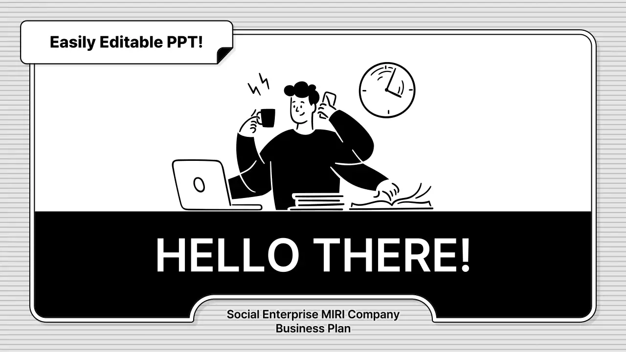 Black and white, easy-to-edit, basic business illustration style