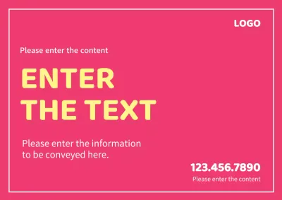 Pink Modern Content Advertisement Poster