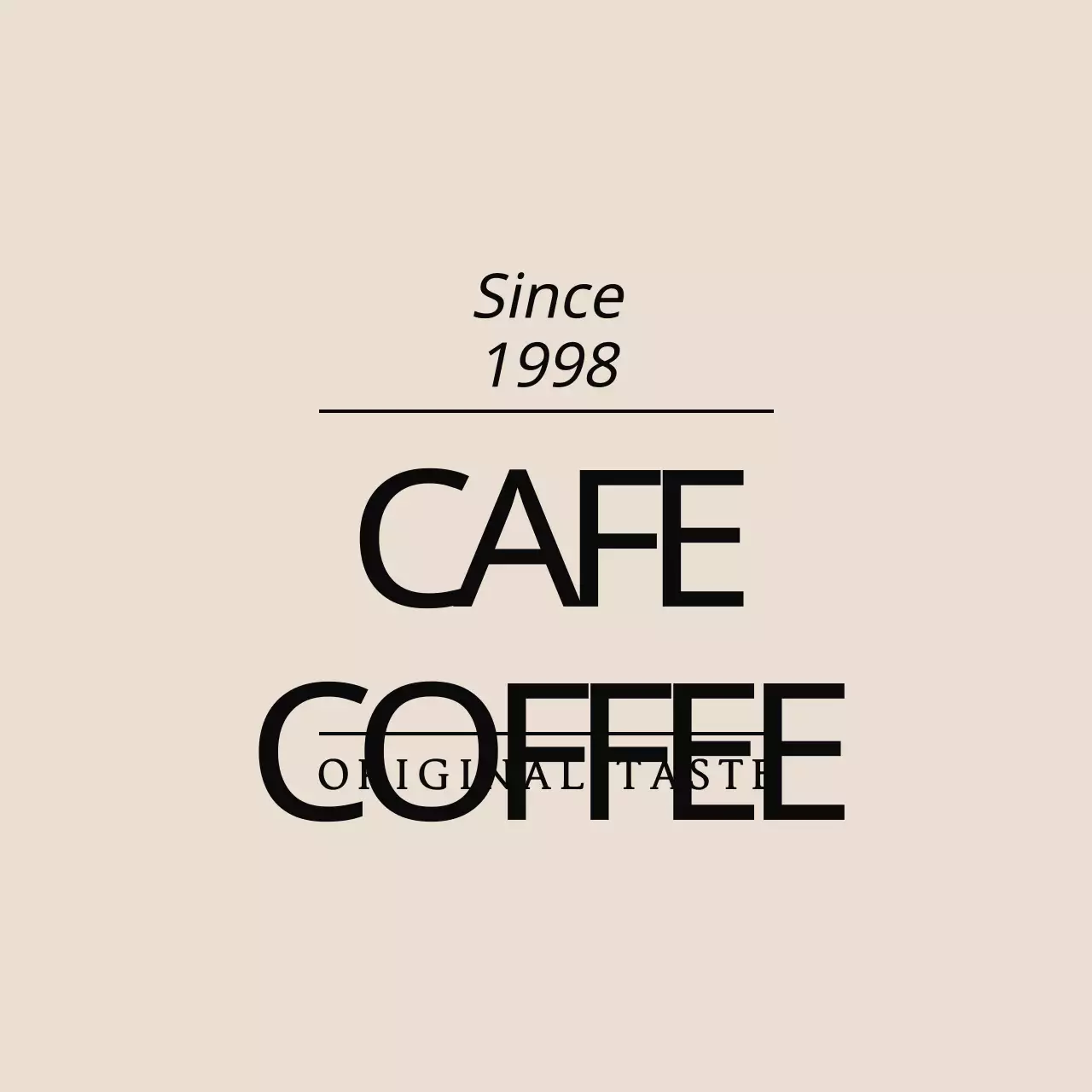 Spanduk Iklan Kopi Minimalis Beige