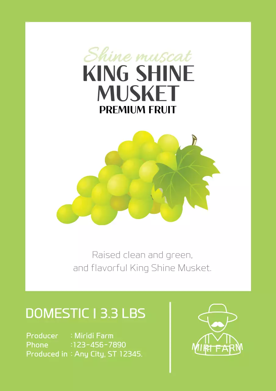 Green Modern Fruit Promotion Poster