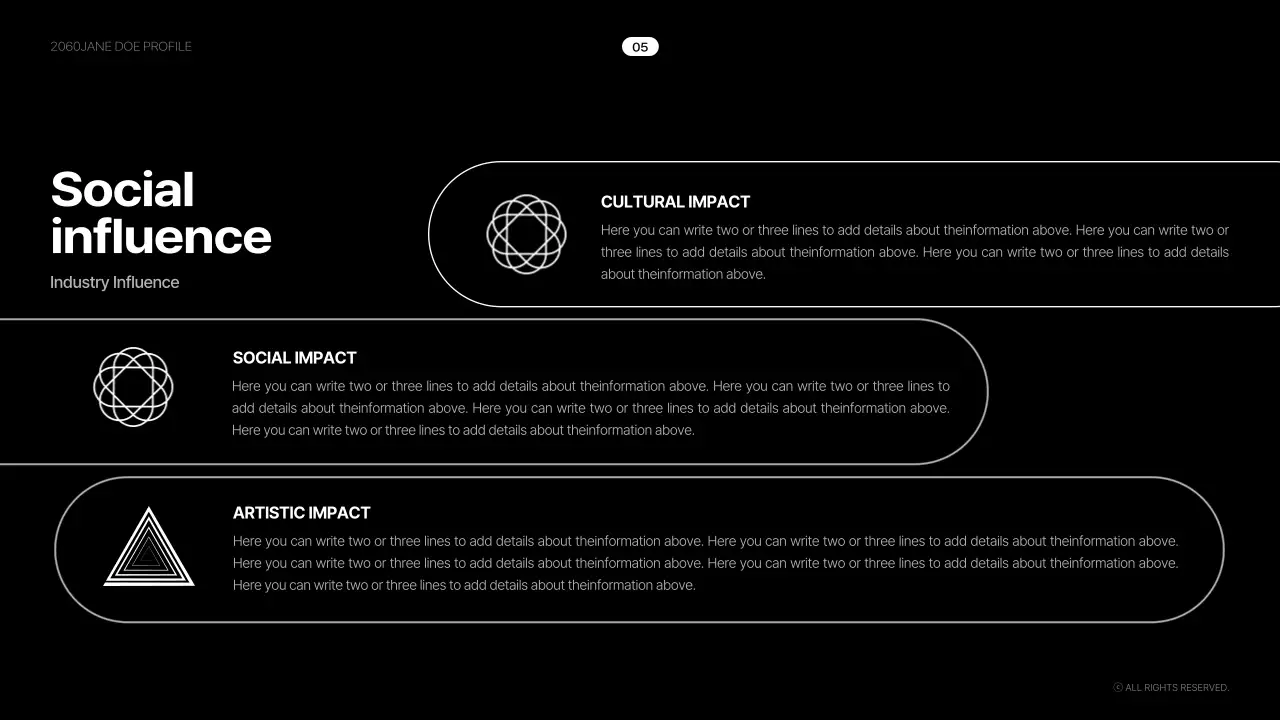 블랙 모던 여배우 포트폴리오 프레젠테이션