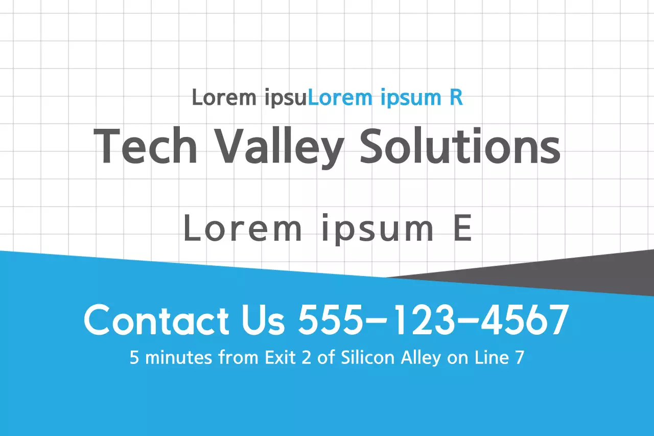Blue Modern Tech Business Card Banner