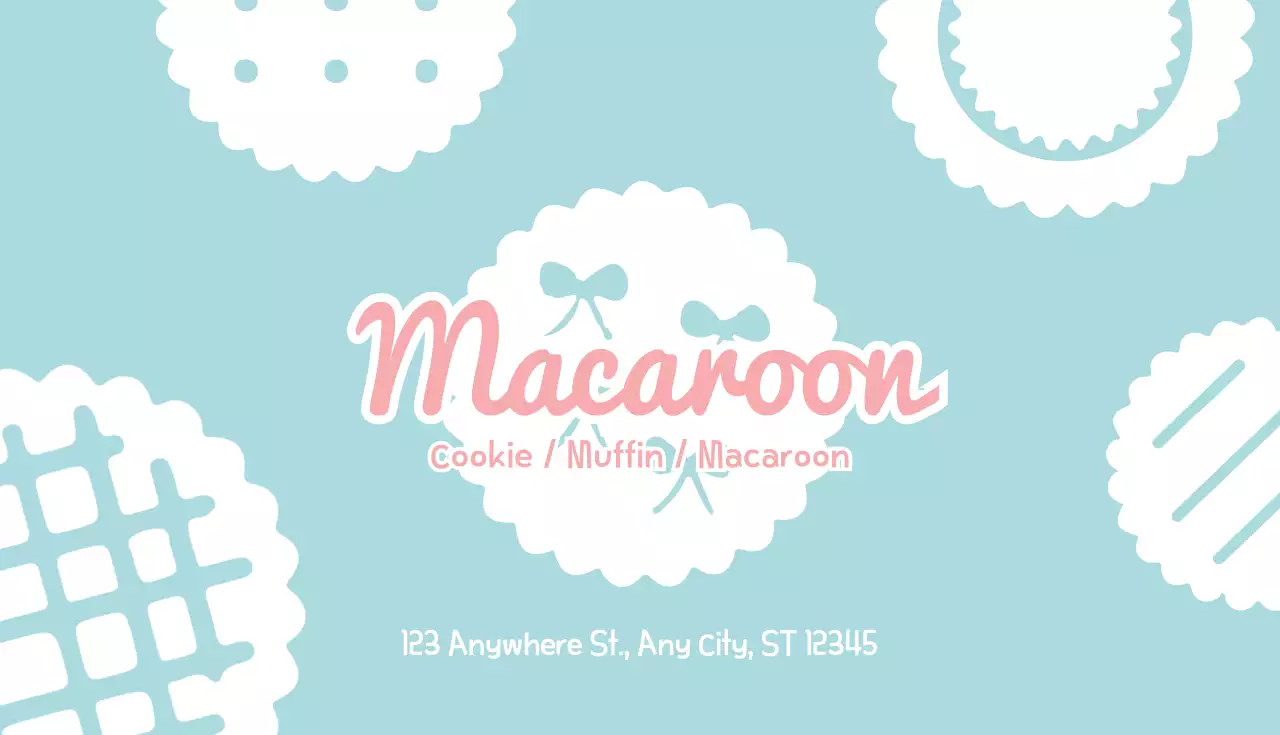 Blue Minimal Cookie Promotion Business Card