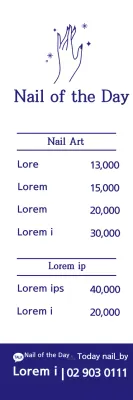 Banner de propaganda de unha minimalista azul