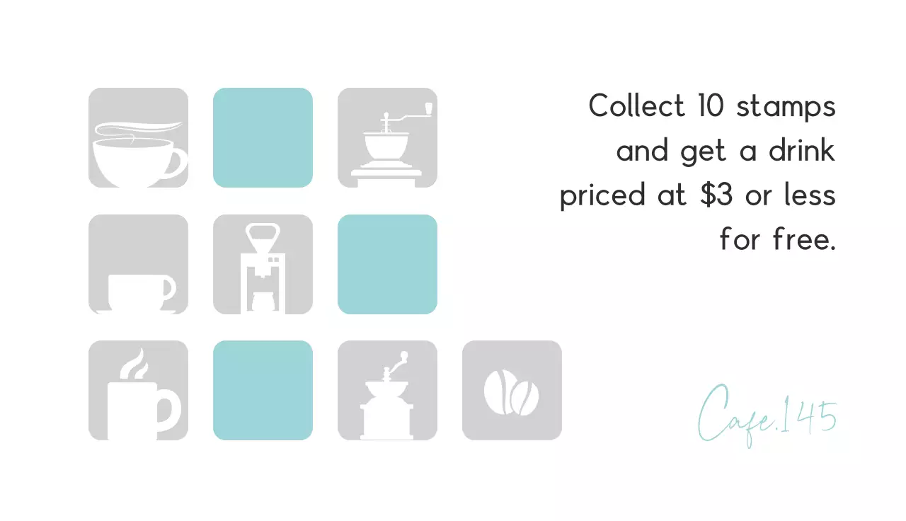 Mint Simple Cafe Promotion Business Card