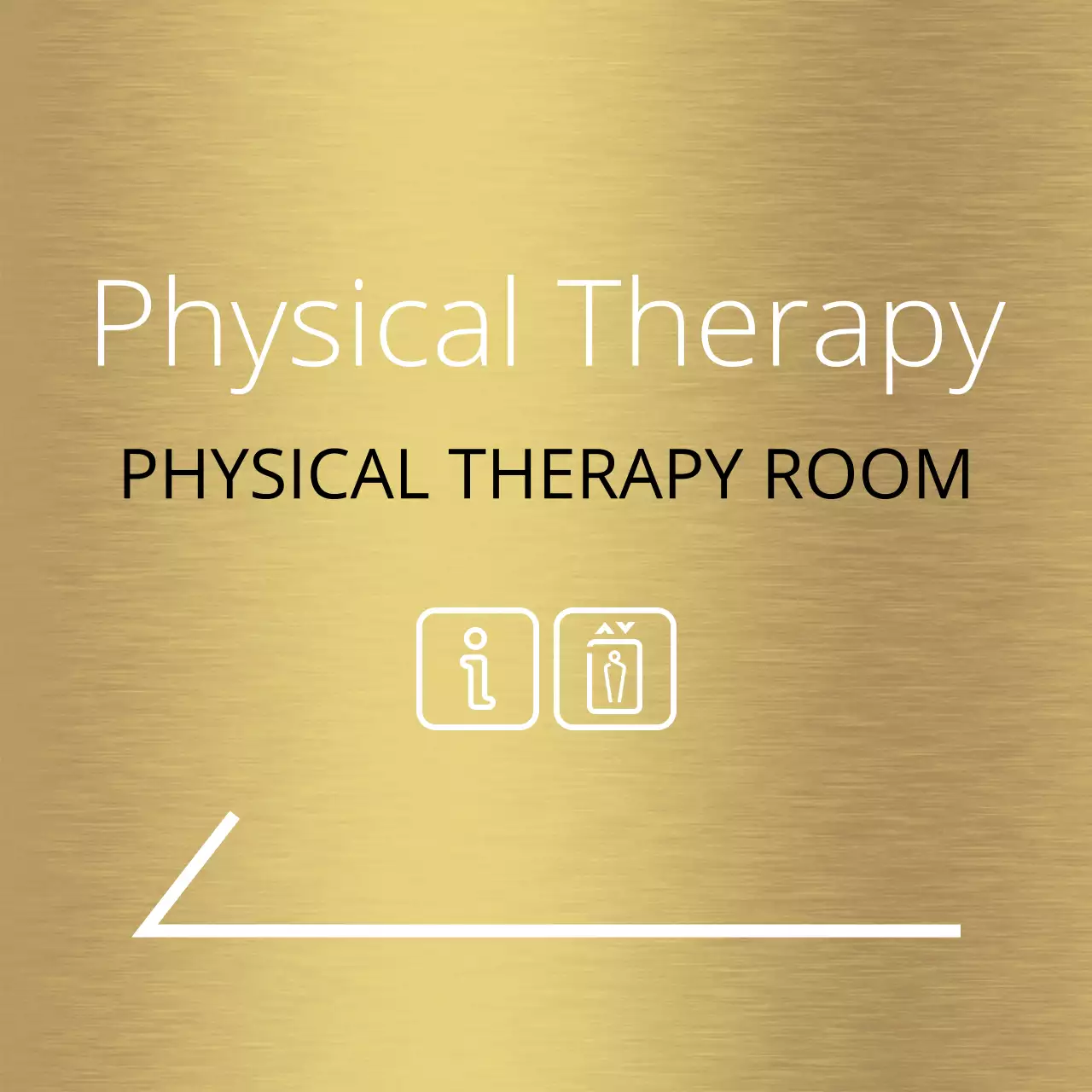 Simple design with white lines and hospital place names.