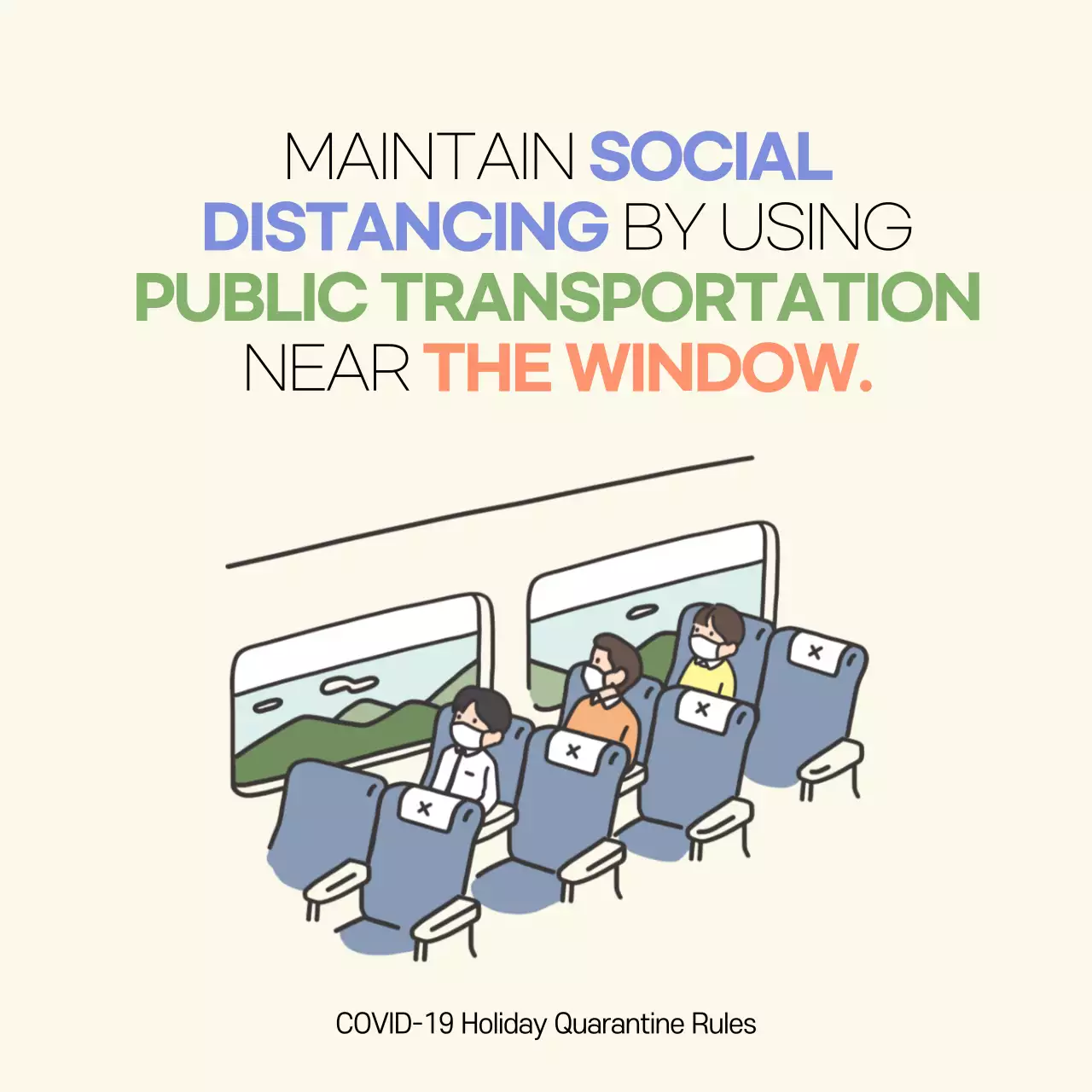 Beige Simple Covid-19 Guideline Social Media Post