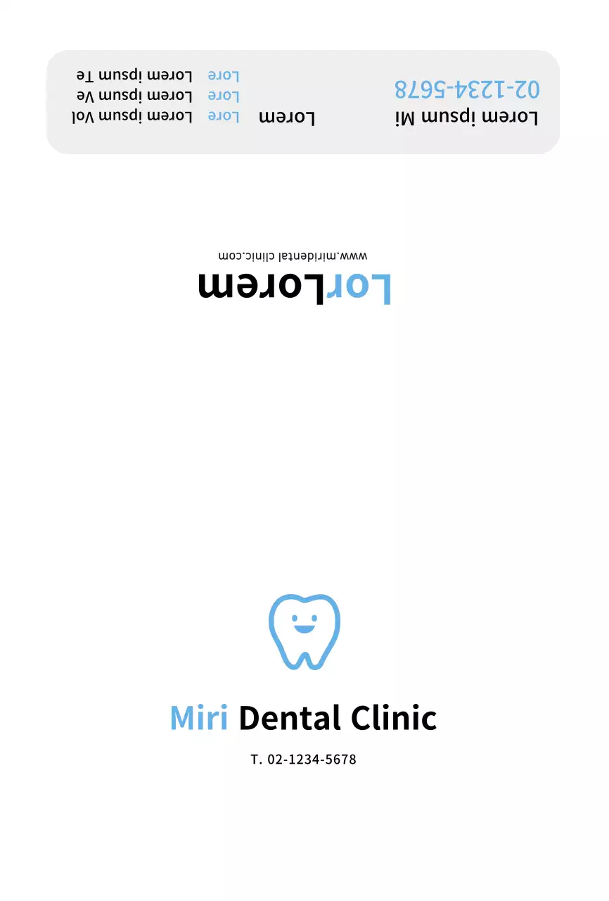 Kartu Pos Sederhana Putih untuk Kartu Praktik Dokter Gigi