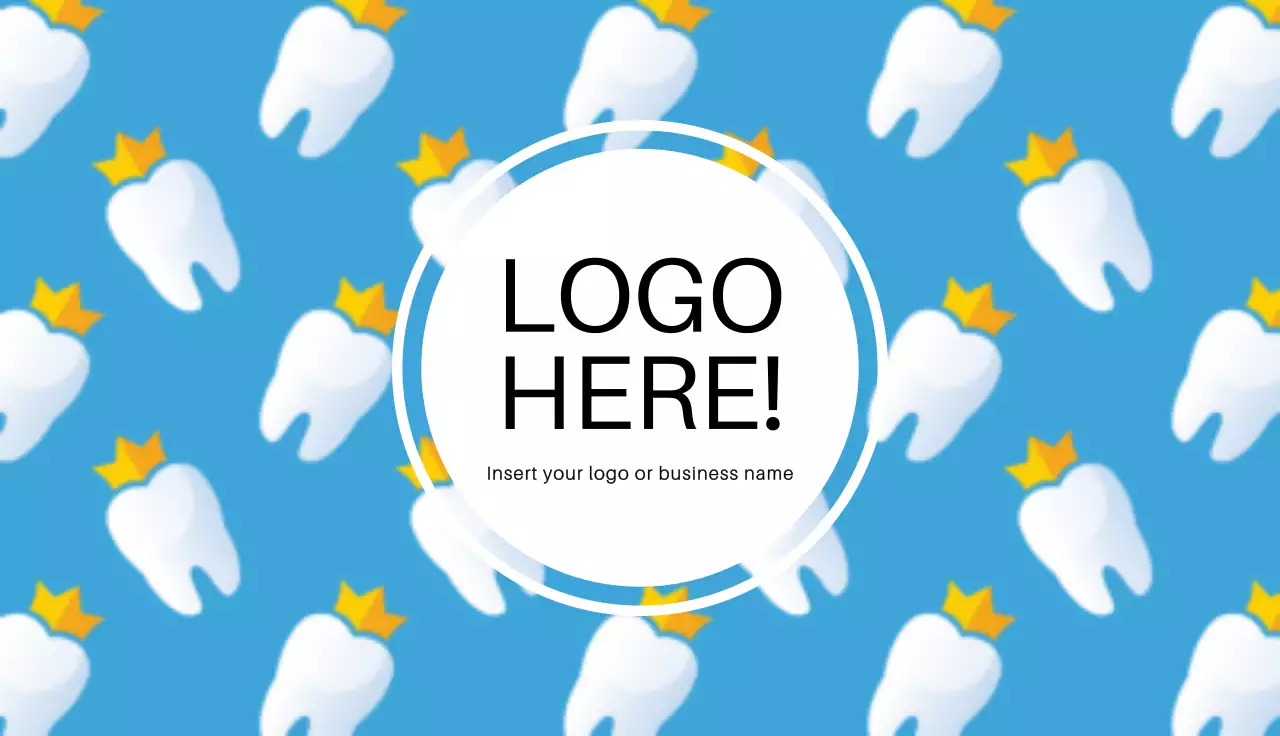 Blue Minimal Dental Business Card