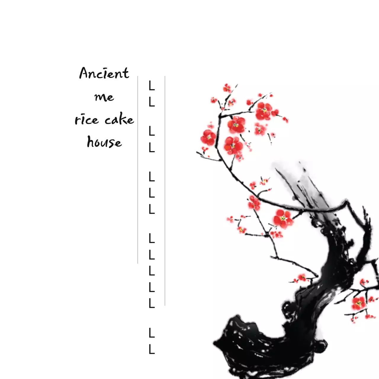 Banner thực đơn bánh gạo truyền thống màu đỏ