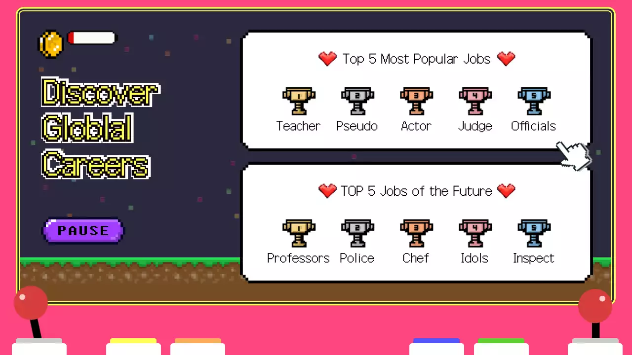 핑크 레트로 커리어 가이드 프레젠테이션