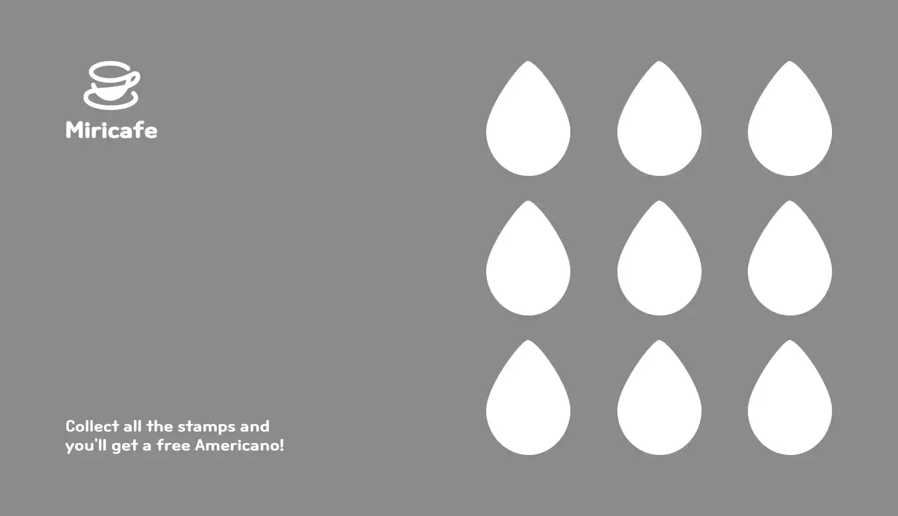 Grey Minimal Cafe Promotion Business Card