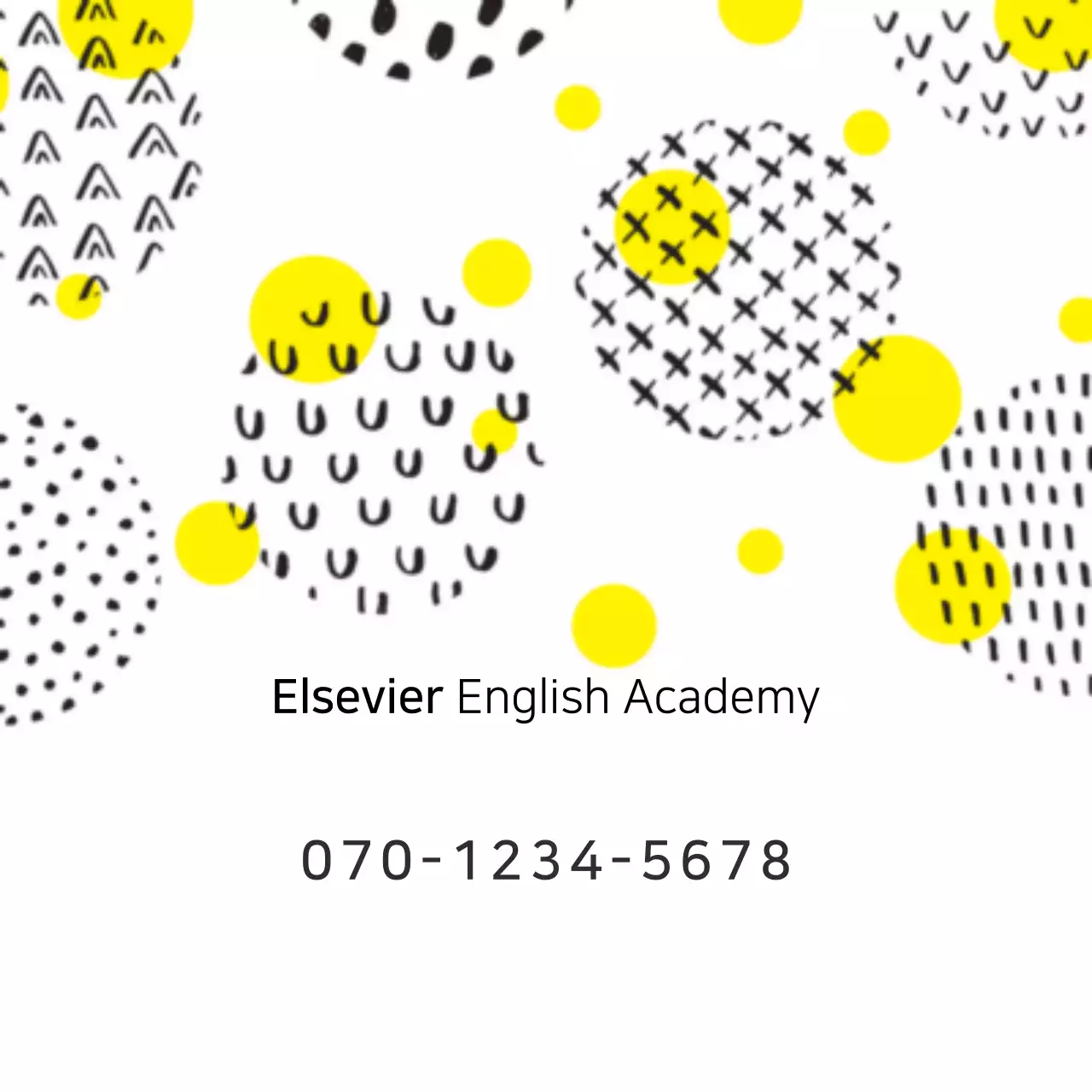 Yellow Abstract Academy Business Card Banner