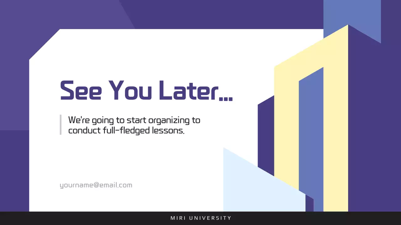 보라색 기하학적 건축 강의 프레젠테이션