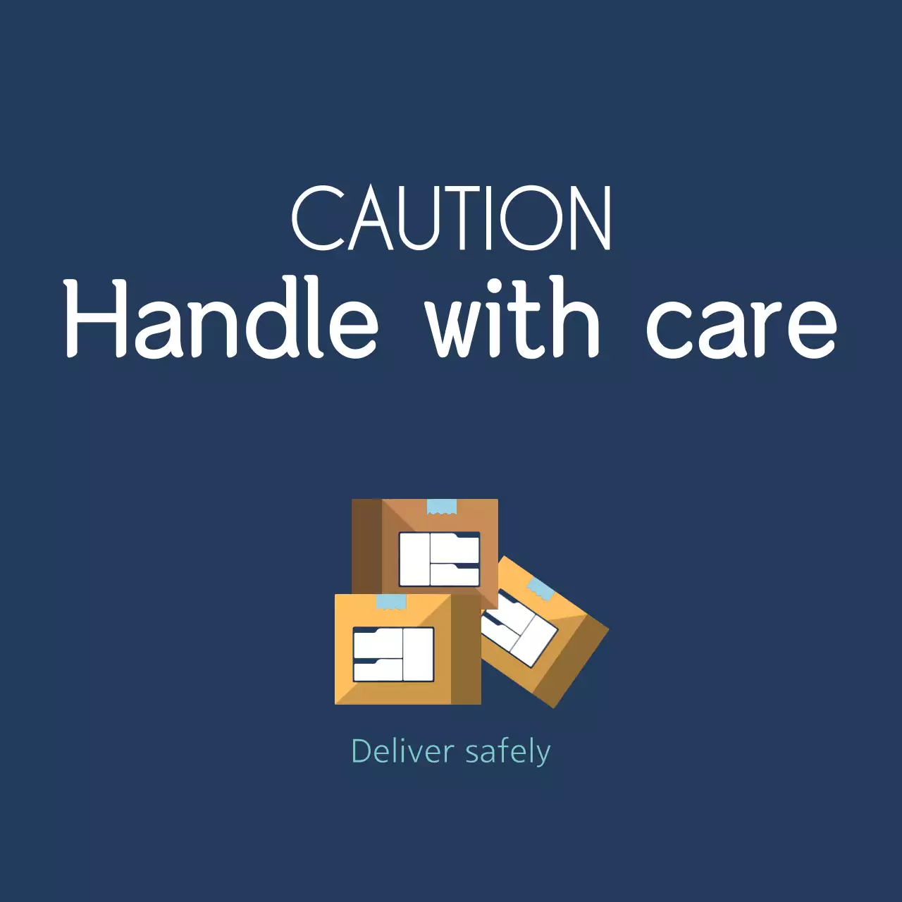 Navy Simple Caution Notice Banner