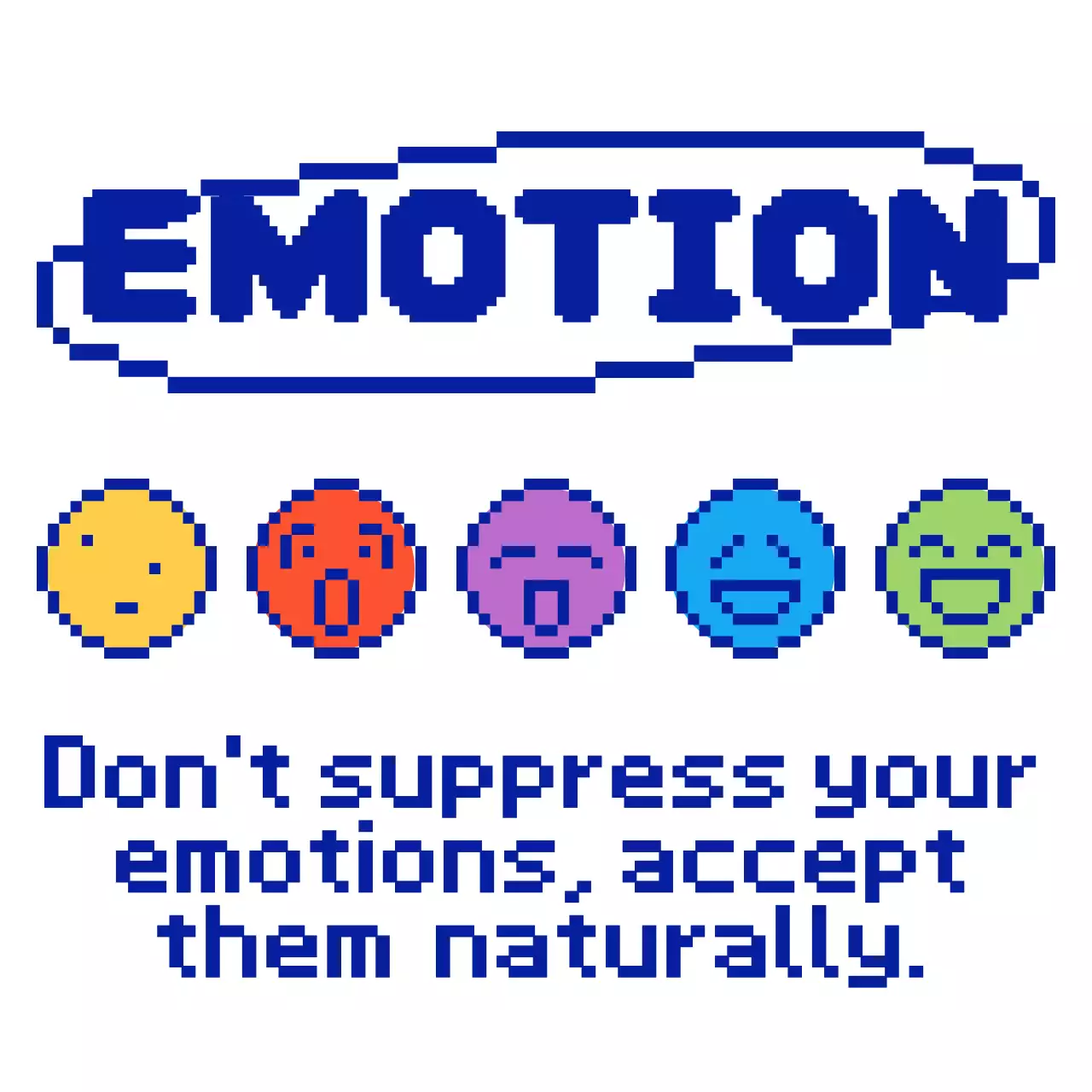 Personalized merchandise with colorful, cute pixelated expressions