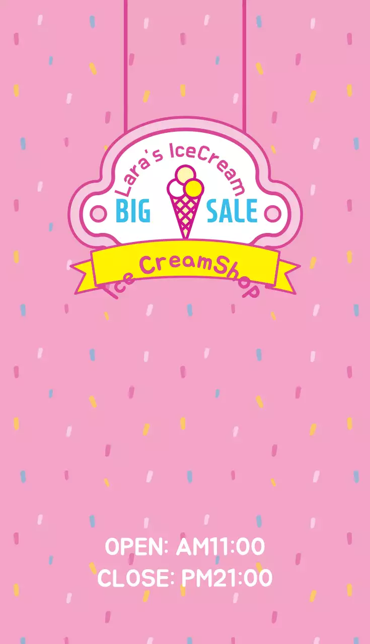 Pink Trendy Ice Cream Promotion Business Card