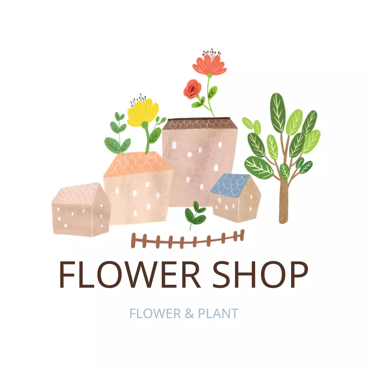 Biểu ngữ quảng cáo hoa mộc mạc màu be