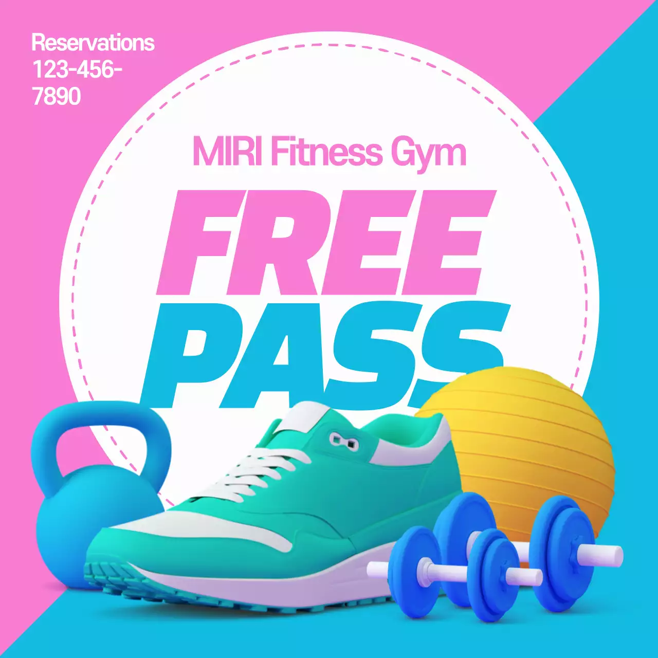 Orange Trendy Fitness Promotion Instagram Post