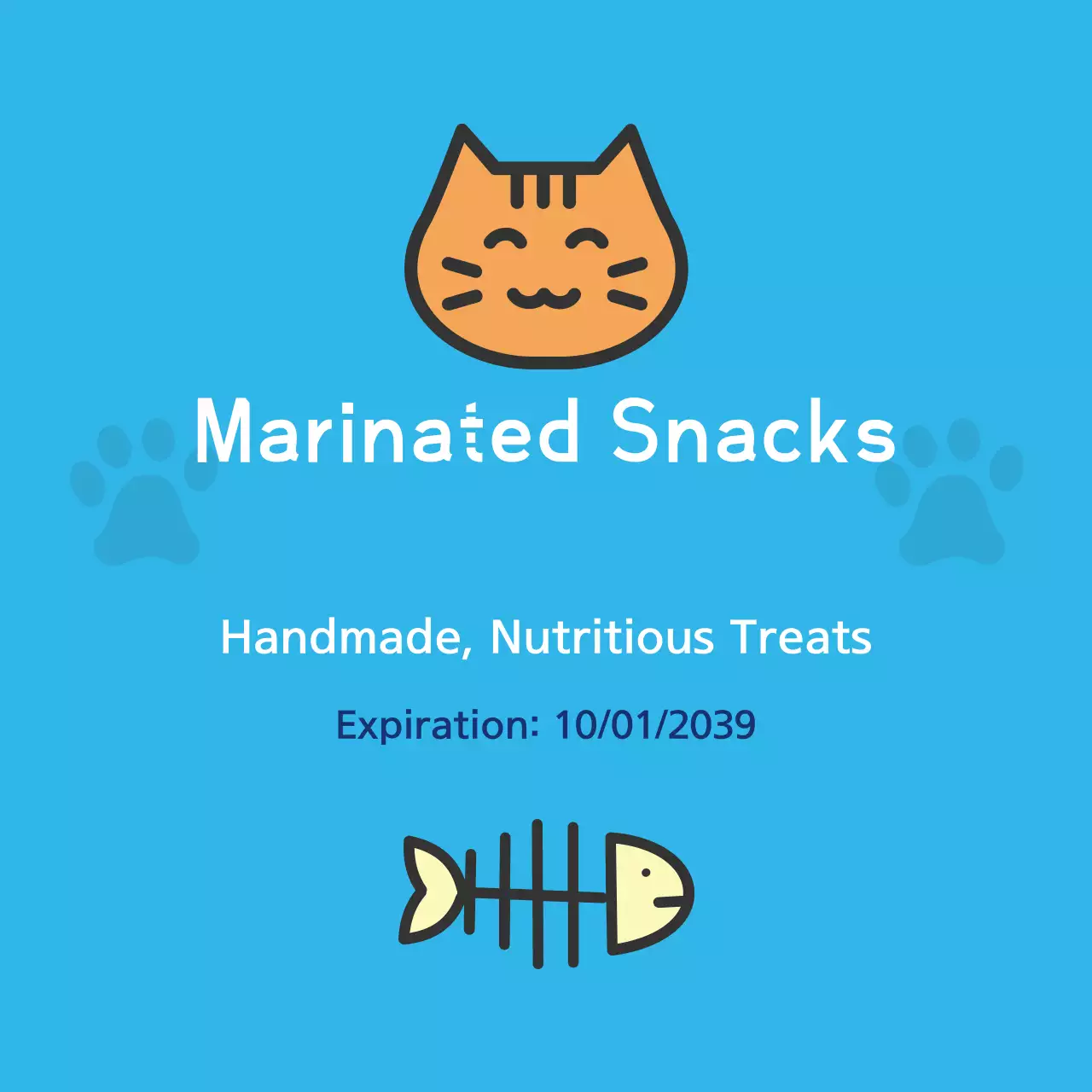 Blue Simple Pet Snacks Advertisement Banner
