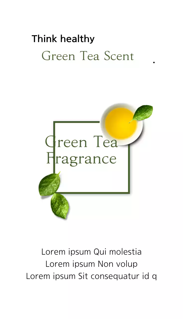 Kartu Nama Promosi Wewangian Minimalis Hijau