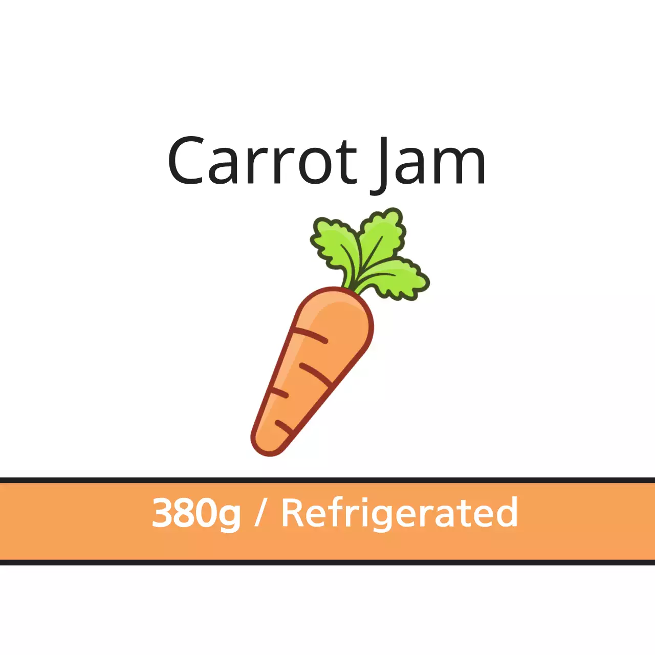 Biểu ngữ nhãn thực phẩm tối giản màu cam