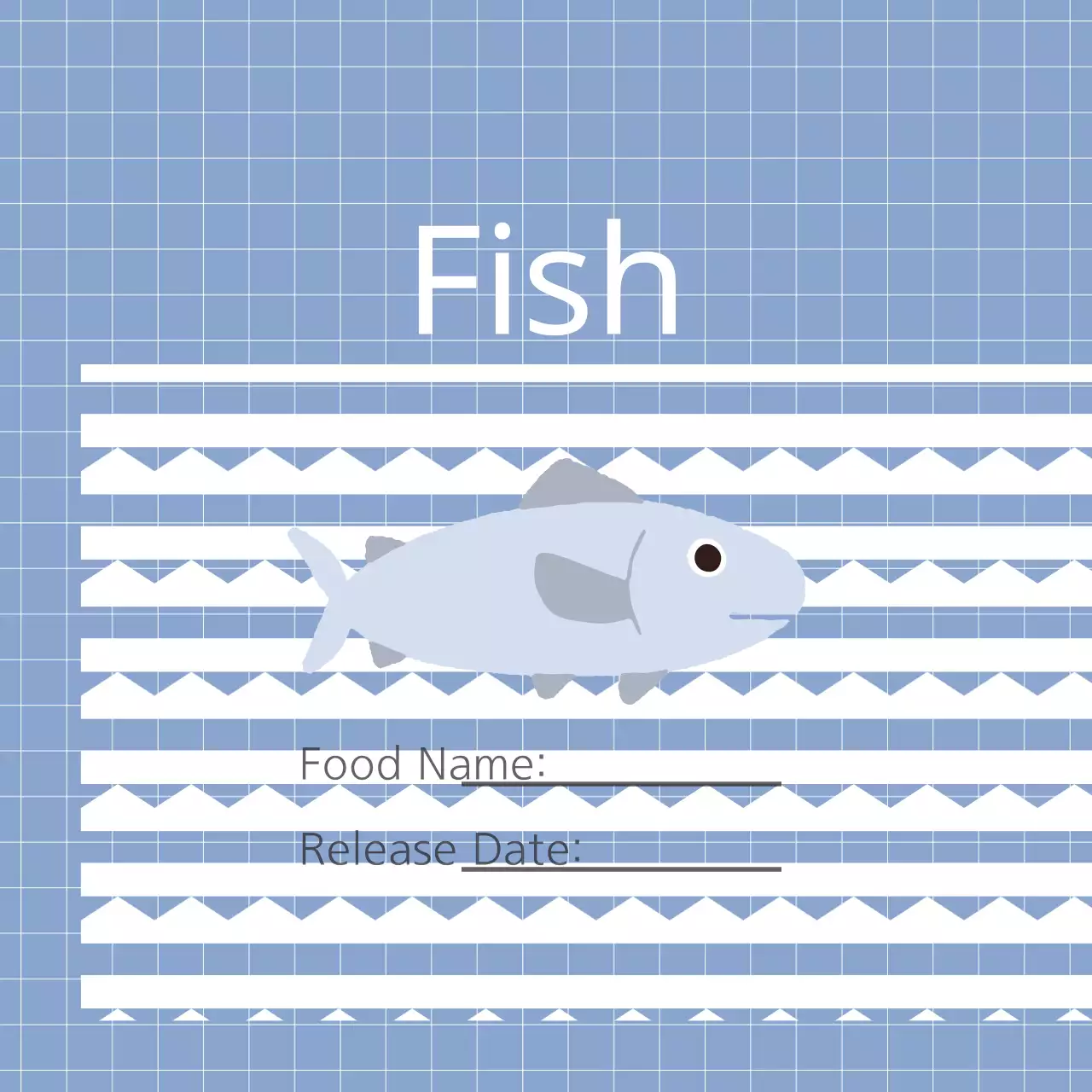 Blue Simple Fish Menu Banner