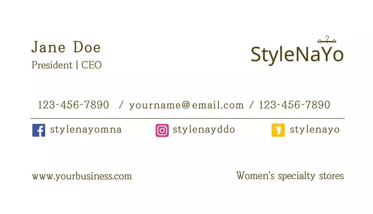 Gold Elegant Fashion Business Card