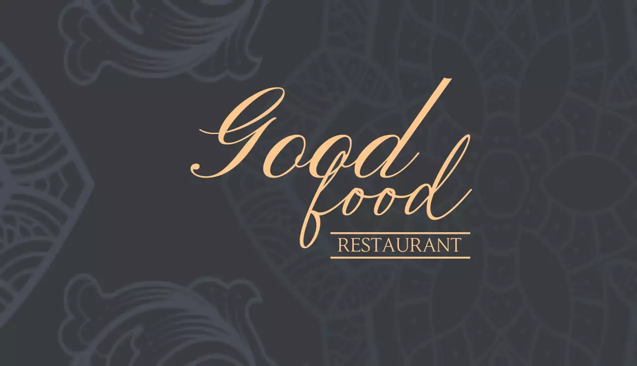 Grey Elegant Restaurant Promotion Business Card