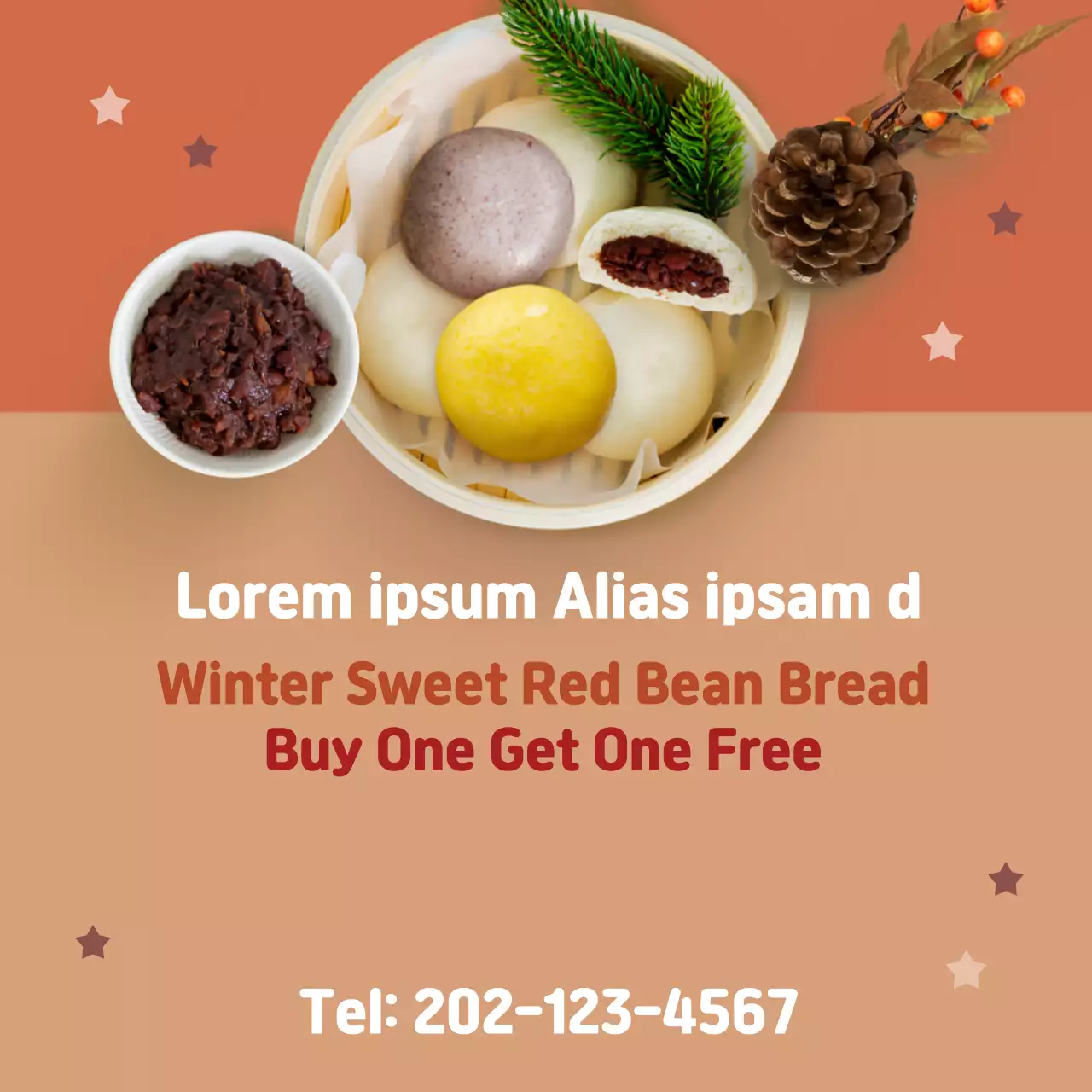 Orange Traditional Bread Promotion Banner