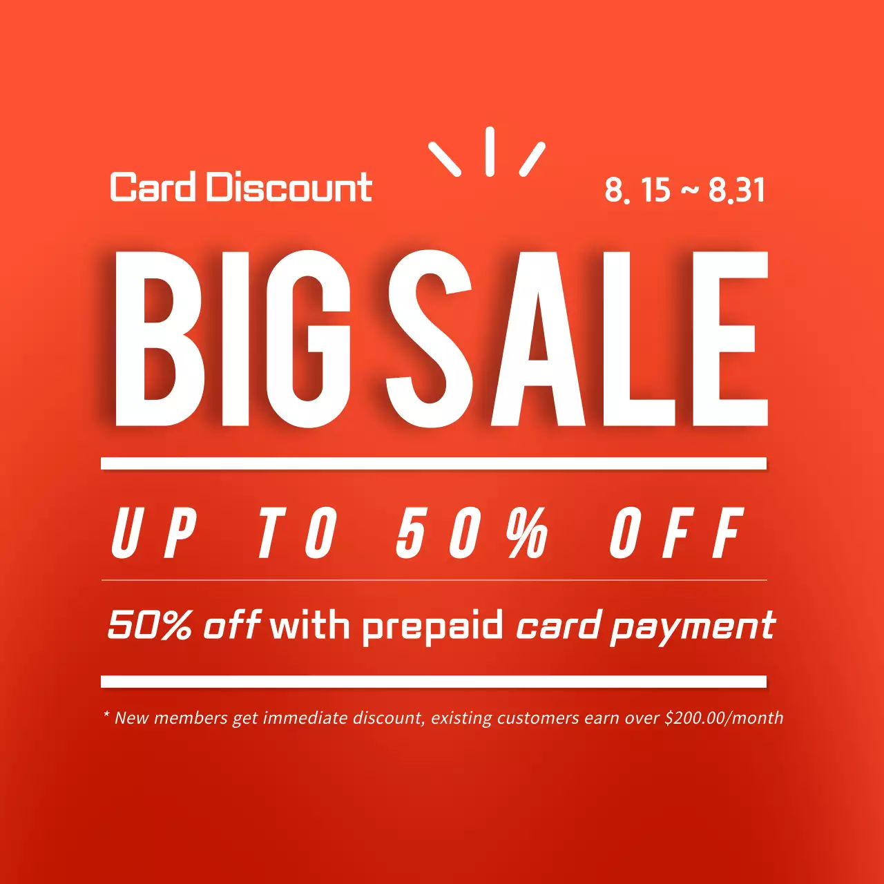 Orange Bold Sale Promotion Social Media Post