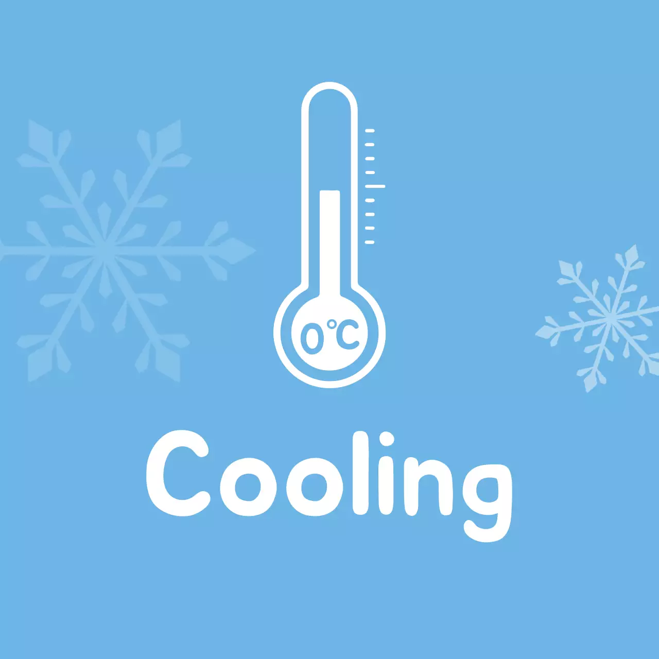 Faixa de Aviso de Resfriamento Mínimo Azul