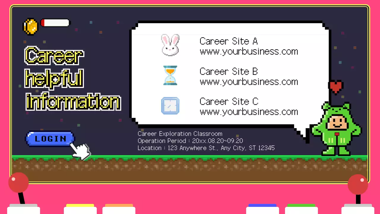 핑크 레트로 커리어 가이드 프레젠테이션