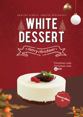 Red Traditional Dessert Promotion Poster