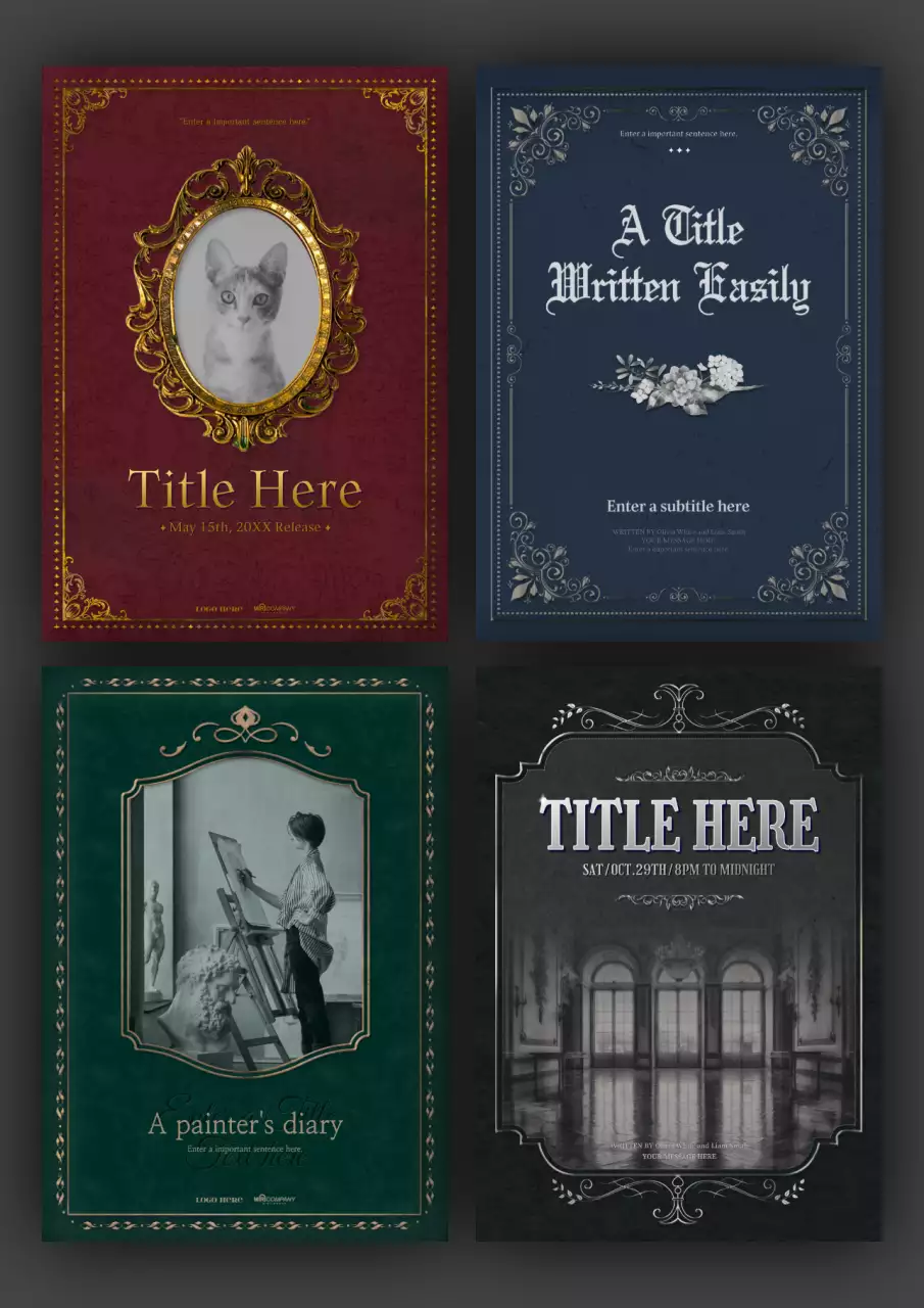 Old School Cover Layout Bundle Pack