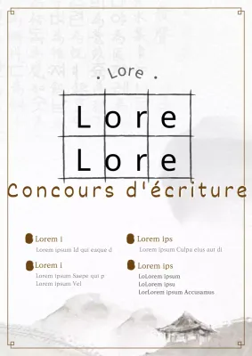 Annonce du concours de langue coréenne traditionnelle "Grey and Brown" (gris et brun)