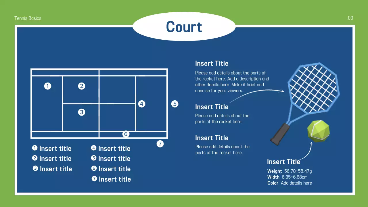 Green Minimal Tennis Guide Presentation
