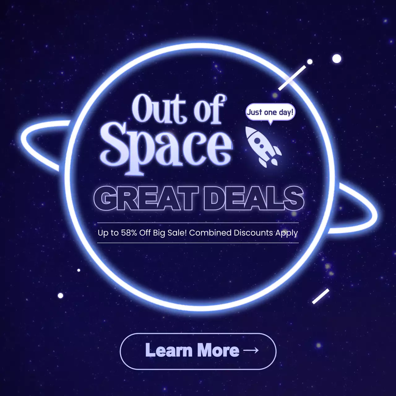 Blue Modern Deals Promotion Instagram Post