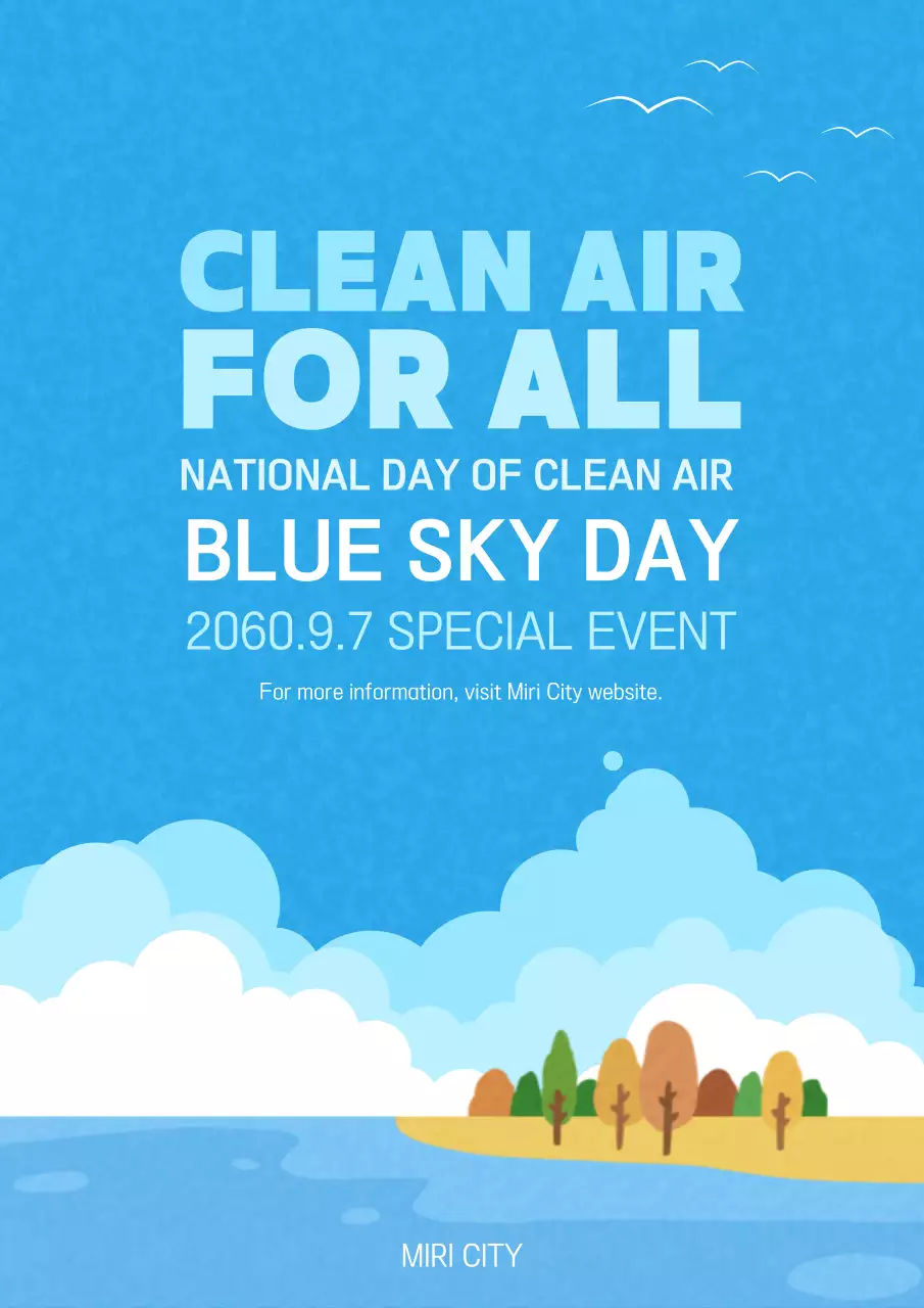 Blue Minimal Event Announcement Poster