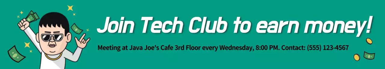 Faixa promocional de tecnologia da moda azul-petróleo