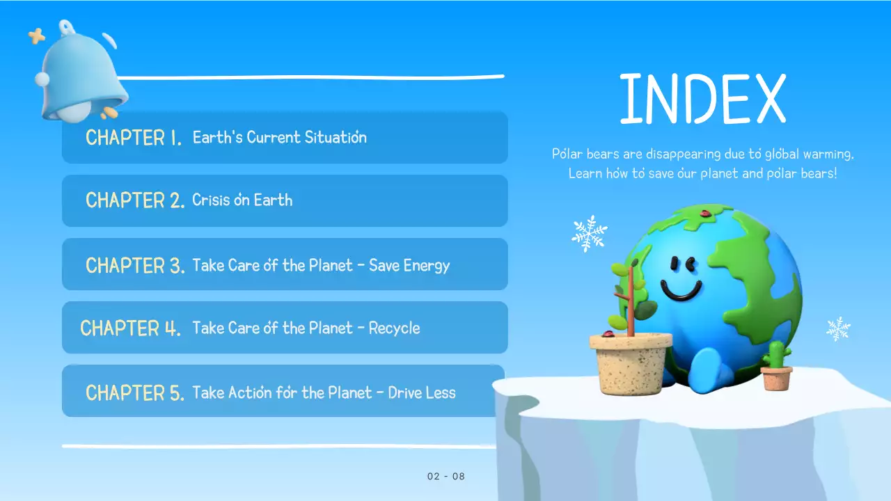 블루 모던 환경 가이드 프레젠테이션