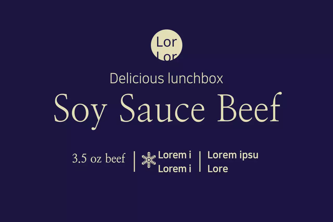 Navy Simple Lunchbox Menu Banner