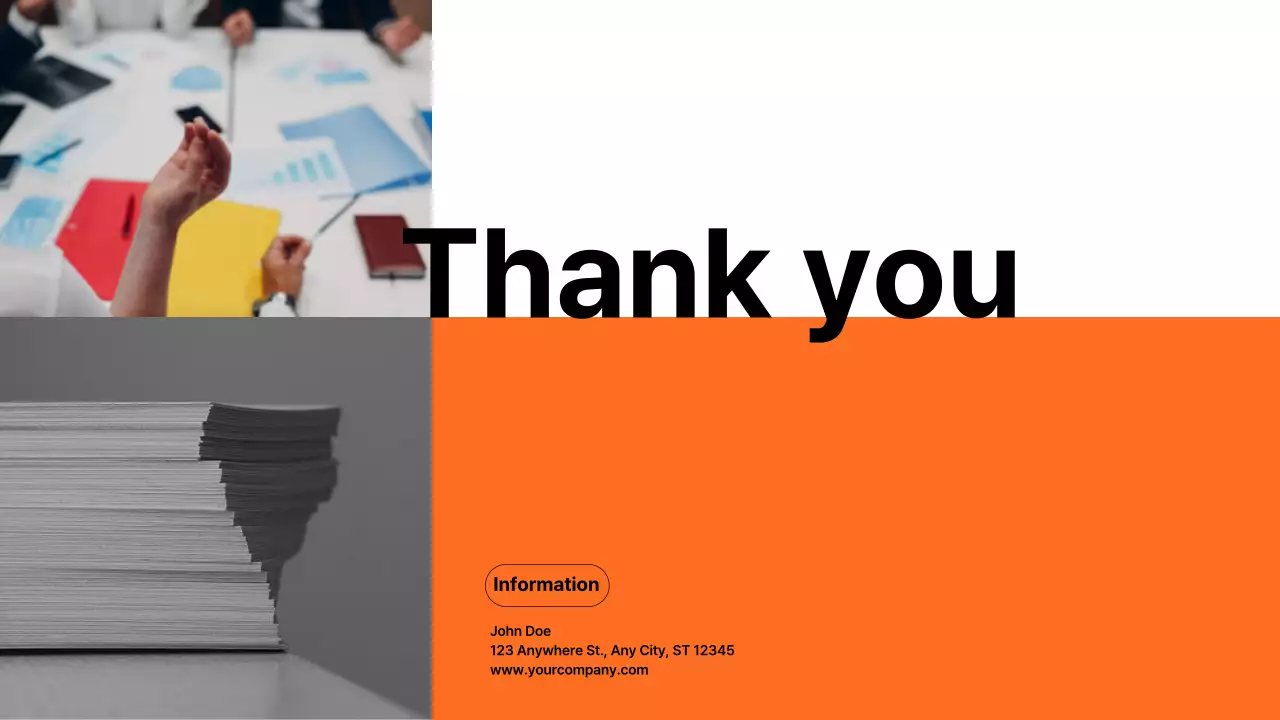 Orange Modern Business Report Presentation