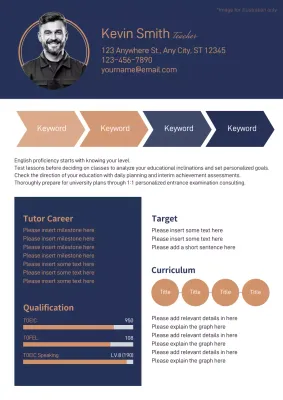 Navy Professional Resume Template