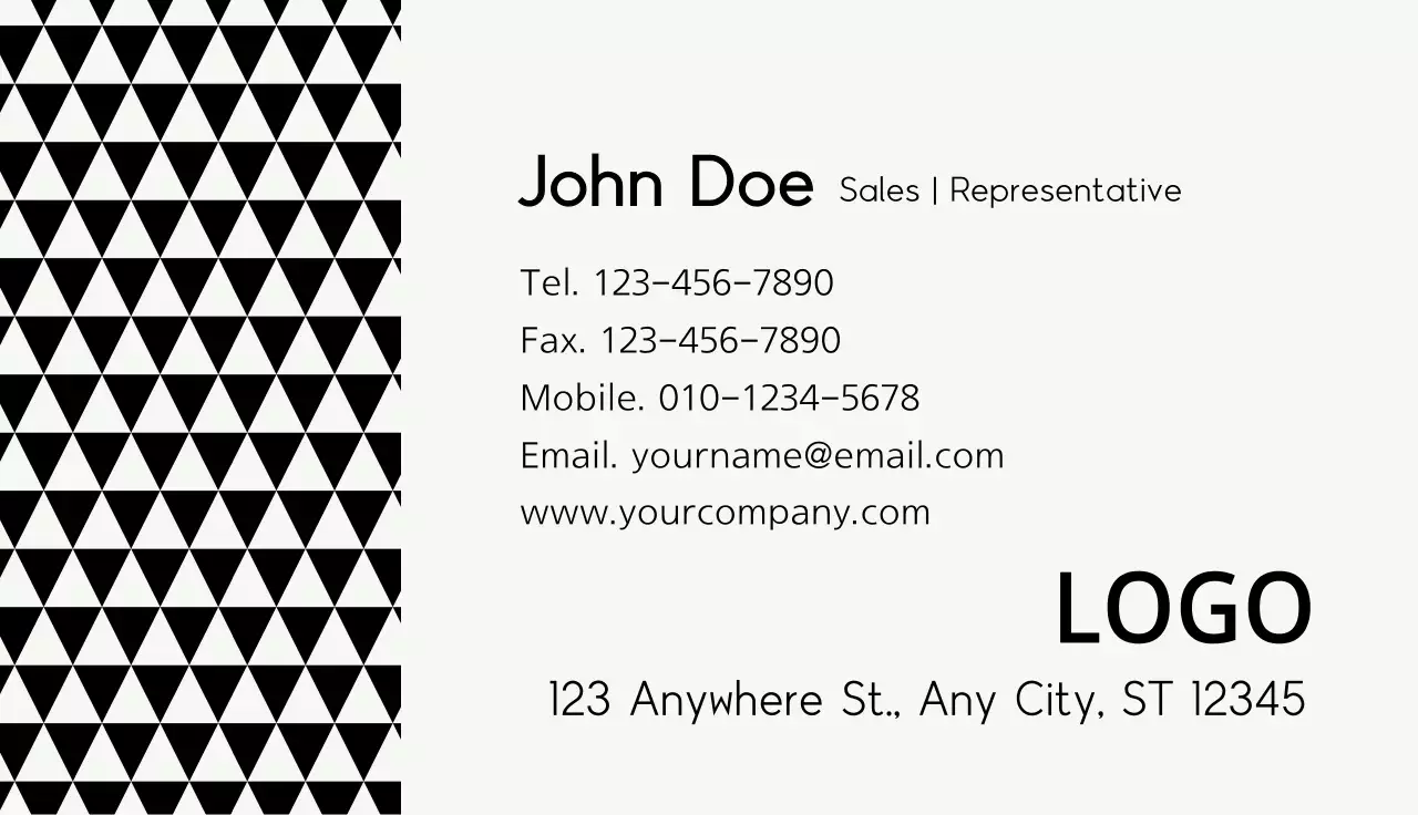 Black Geometric Business Card