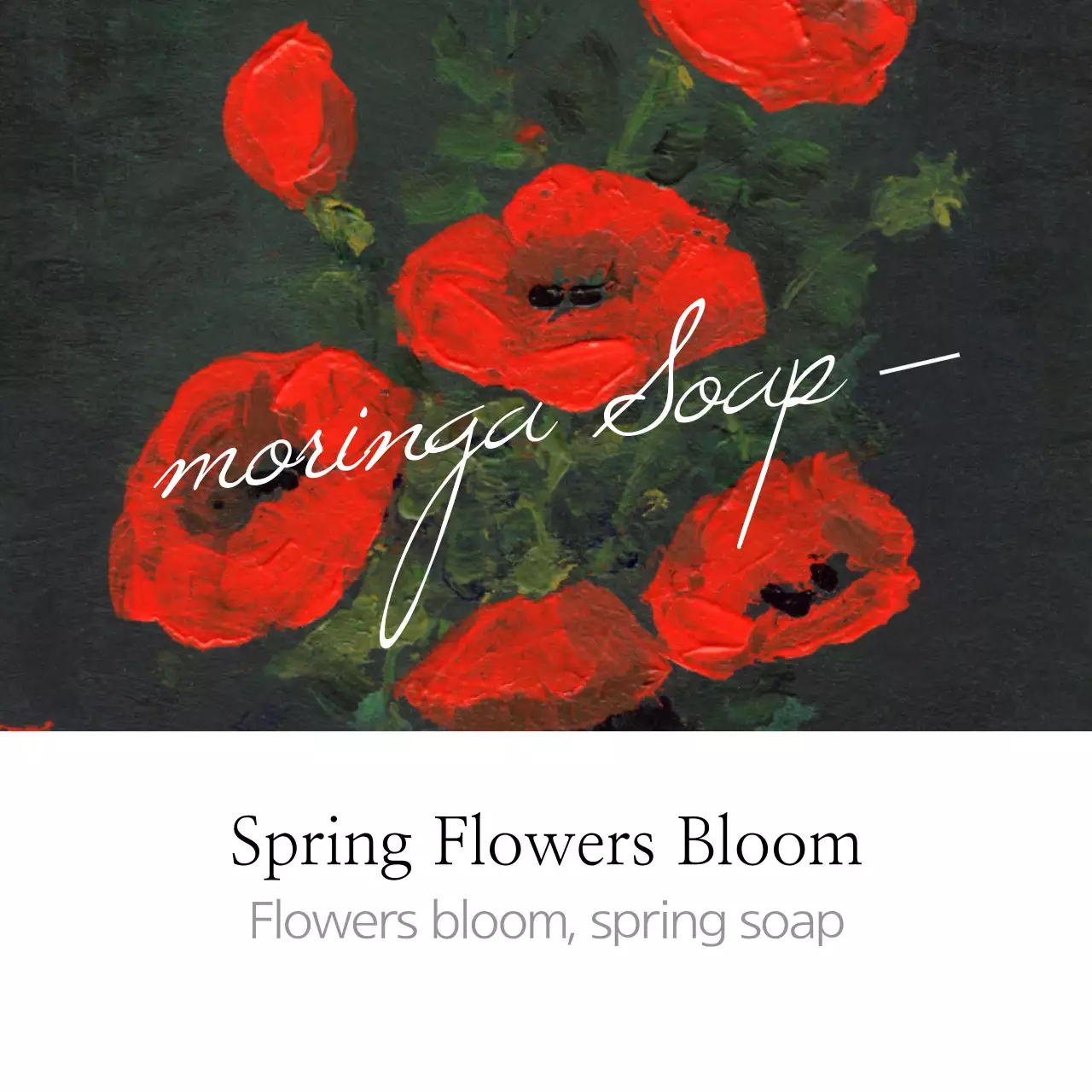 Red Floral Soap Promotion Banner