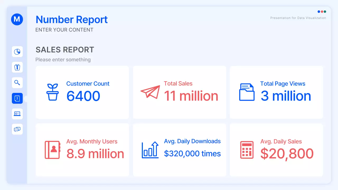 블루 모던 데이터 프레젠테이션