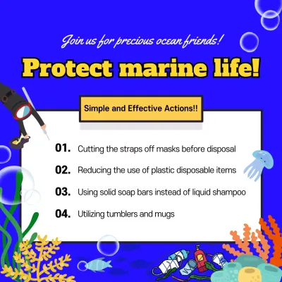 Blue Modern Marine Guide Instagram Post